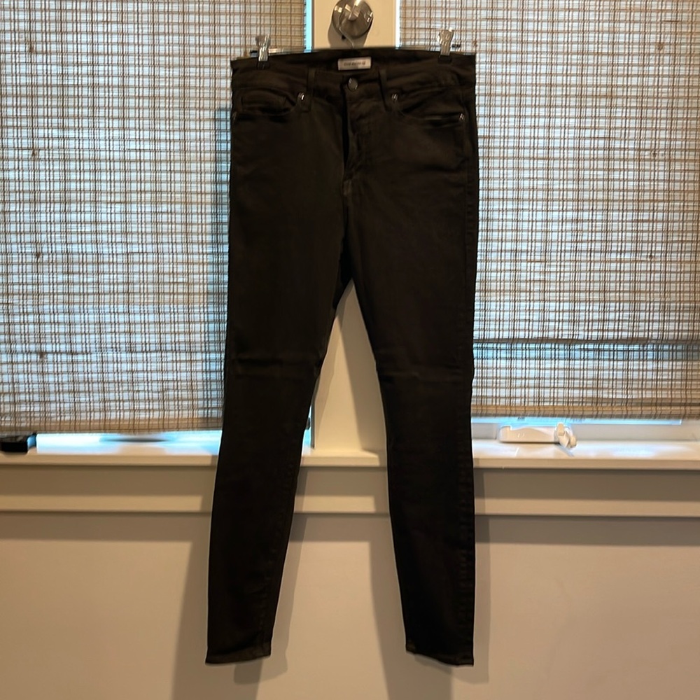Good American good legs, dark olive denim